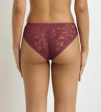 Lace Art Flowers Brief Beaujolais