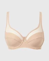 Generous Full Coverage Underwire Push-Up Bra Rosetan