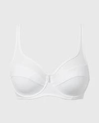 Generous Full Coverage Underwire Push-Up Bra White