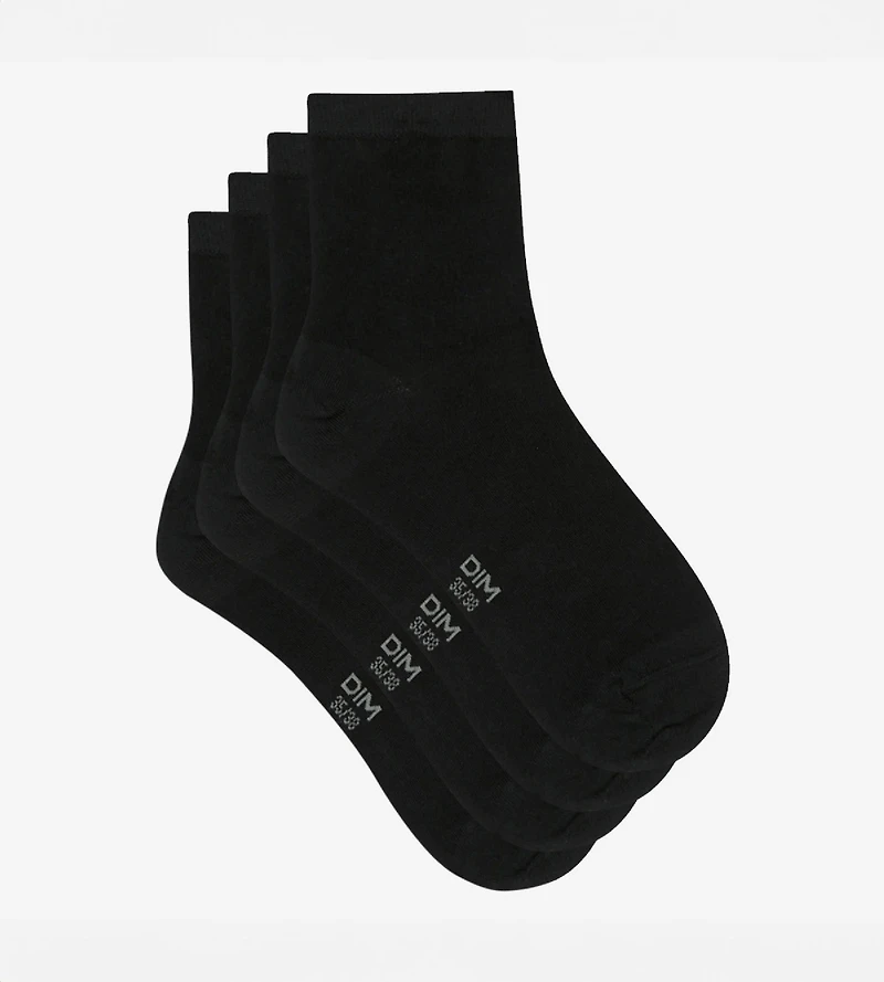 Cotton Ankle Sock Two-Pack Tuxedo Black