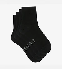 Cotton Ankle Sock Two-Pack Tuxedo Black