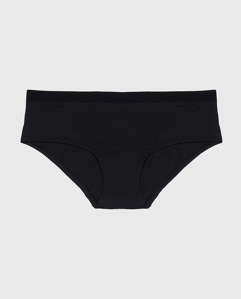 Hipster Panty with Vanishing Trim Tuxedo Black