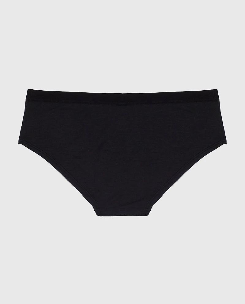 Hipster Panty with Vanishing Trim Tuxedo Black