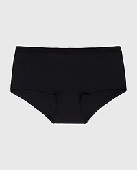 Boyshort Panty with Vanishing Trim Tuxedo Black