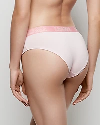 Notre culotte taille basse à logo rose