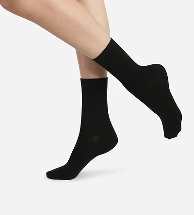 Dim Pack of 2 pairs Mid Coton socks Tuxedo Black
