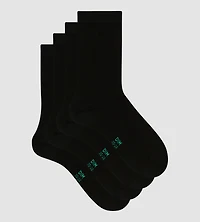Pack of 2 pairs black women's socks organic cotton Dim Good