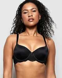 Lightly Lined Full Coverage Bra Black