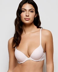 Push Up Bra with Lace Wing Pink-A-Boo