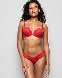 Cheeky Panty with Lace Trim in Cosmo Red