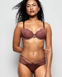 Lightly Lined Lace Full Coverage Bra Dusty Cedar