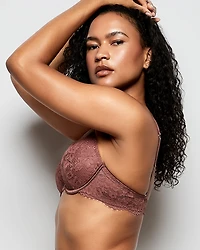 Lightly Lined Lace Full Coverage Bra Dusty Cedar