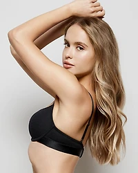 Waffle Lightly Lined Demi Bra Black