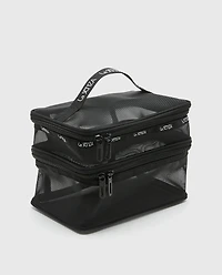 La Senza | Mesh Cosmetic Case in Tuxedo Black | Mesh | Tuxedo Black | O/S