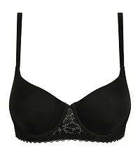 Black Daily Dentelle microfiber underwired basket bra Tuexdo