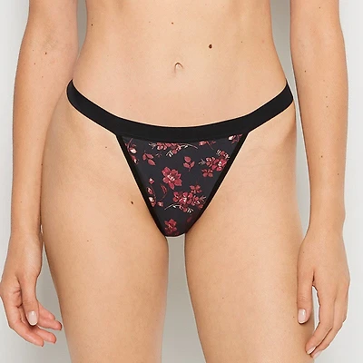 Thong Panty With Vanishing Trim Goddess Floral