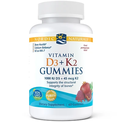 Nordic Naturals Vitamin D3 + K2 Gummies