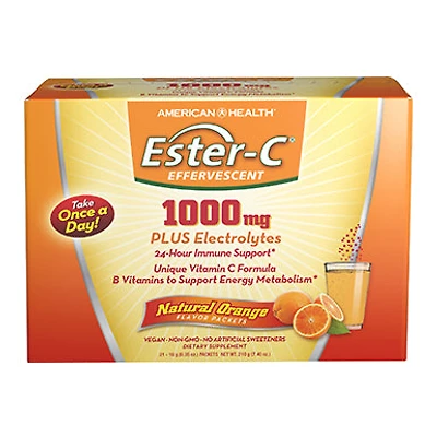 Ester-C® 1000 mg Effervescent Powder Packets Orange