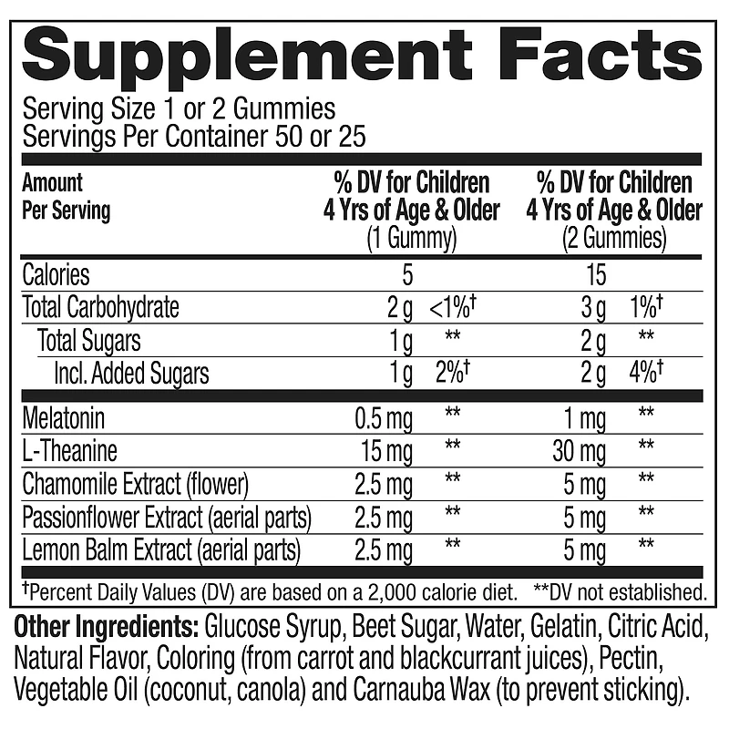 OLLY Kid's Sleep 5MG Melatonin Gummies Raspberry