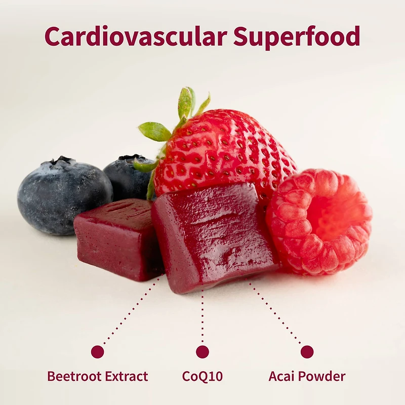 Snap Heart Beets Chews Mixed Berry 60ct