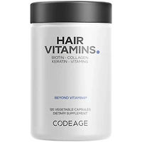 Codeage Hair Vitamins 10000 mcg Biotin, Keratin, Collagen, 120 Caps