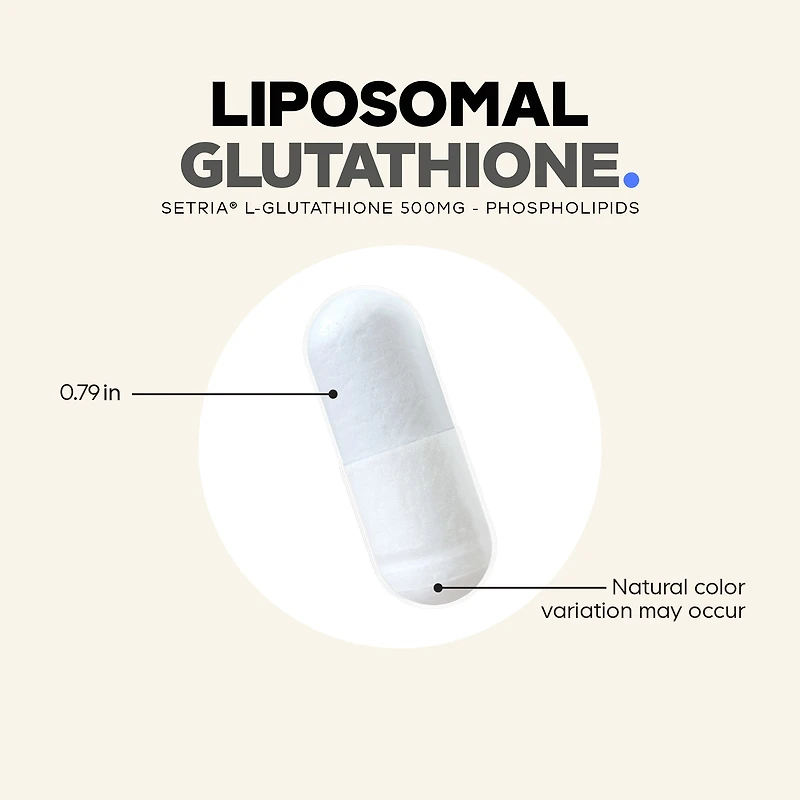 Codeage Liposomal Glutathione, For Men and Women, 500 mg of Setria® L-Glutathione, 350 mg Phospholipid, non-GMO, 60 Capsules