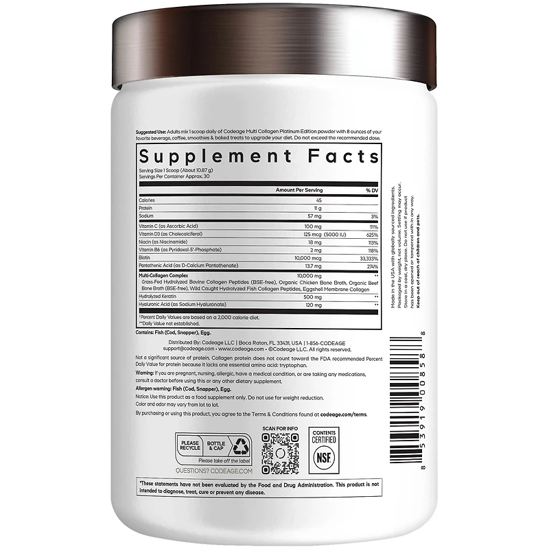 Platinum Multi Collagen Peptides Powder