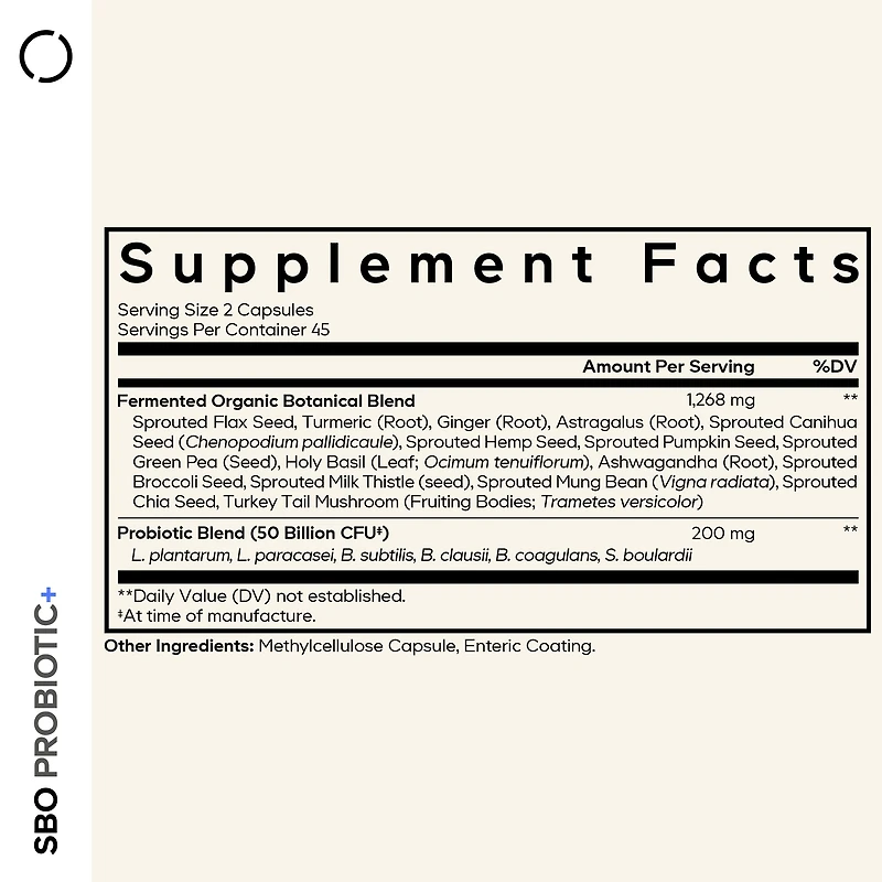 Codeage SBO Probiotics, 50 Billion CFUs Per Serving, 90 Caps