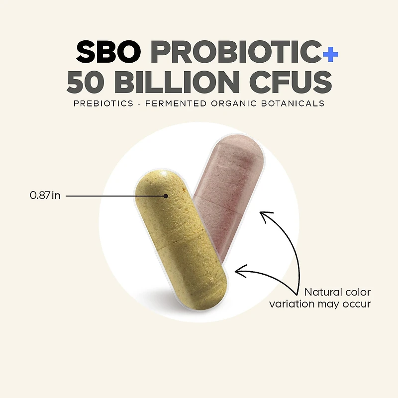Codeage SBO Probiotics, 50 Billion CFUs Per Serving, 90 Caps