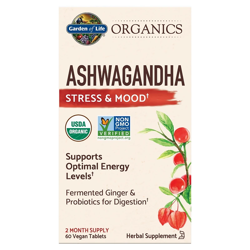 Garden of Life Organics Ashwaganda Stress & Mood (60 count)