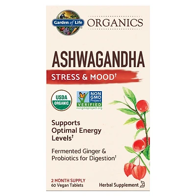 Garden of Life Organics Ashwaganda Stress & Mood (60 count)