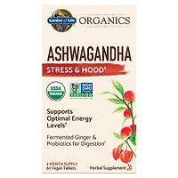 Garden of Life Organics Ashwaganda Stress & Mood (60 count)