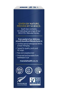 Manuka Honey MGO 115+ On-the-Go Wellness, 60g, by Manuka Health New Zealand