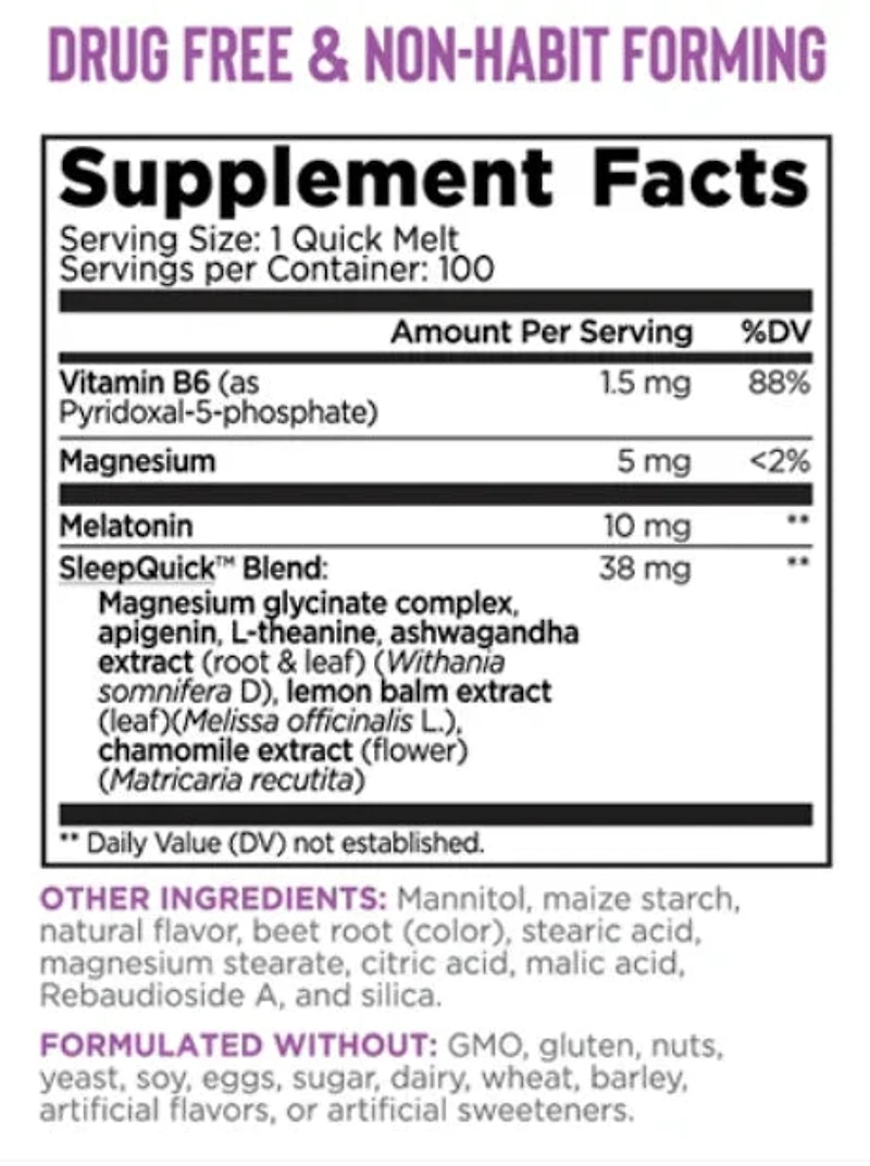 Relaxium SleepQuick Melts 100Ct