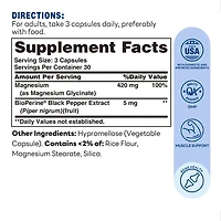 Magnesium Glycinate | Vitamin World | Capsule | 90ct