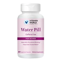 Vitamin World Water Pill for Women, Caffeine Free, 60 Vegetarian Capsules