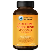 Psyllium Seed Husk 4,500 mg, Digestive Regularity Support, 120 Capsules
