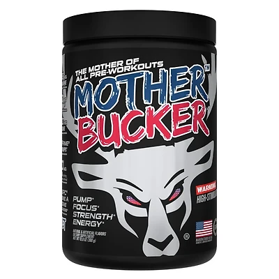 Mother Bucker Pre-Workout Energy Support, Rocket Pop, 390g, by Bucked Up