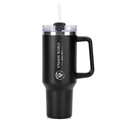 Tumbler With Straw Black 40oz