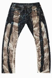 CLASSIC 5 POCKET STRAIGHT LEG JEAN CARBON WASH WITH CRYSTALS & STUDS