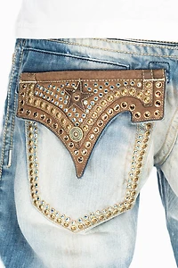 ROBIN'S LIMITED EDITION JEANS AQUARAMA WASH WITH STUDS AND CRYSTALS