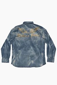 WESTERN  AMERICAN STYLE MENS DENIM SHIRT BOSTON WASH