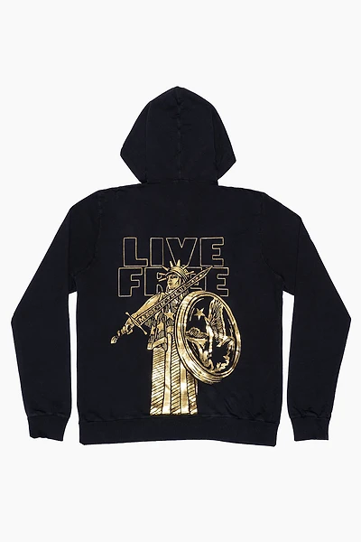 MENS LIVE FREE PULLOVER HOODIE BLACK