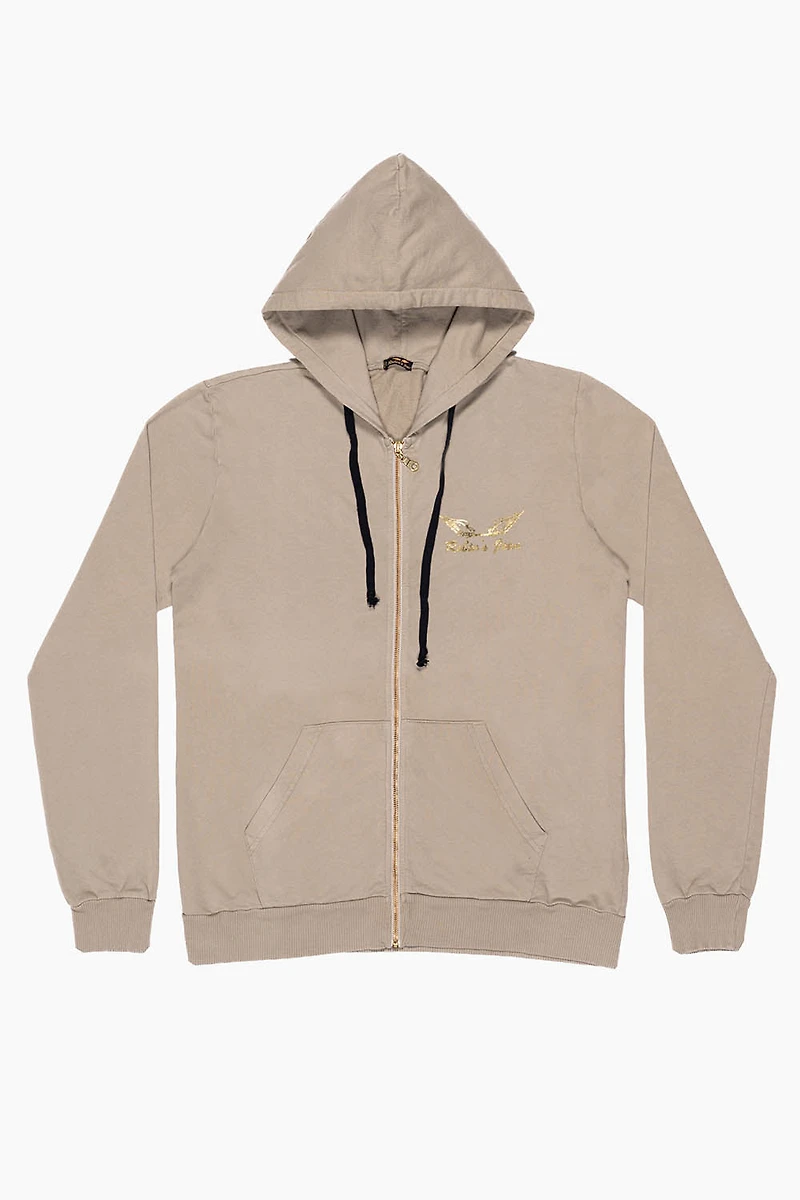 MENS LIVE FREE PULLOVER HOODIE KHAKI