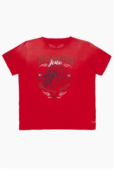 MENS NATIVE AMERICAN LEGENDARY T-SHIRT F-UP RED