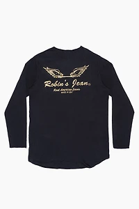 ROBIN’S  LONG SLEEVE TIGER TEE BLACK