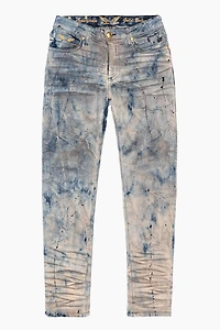 SKINNY MENS JEANS FROZEN WASH WITH AB CRYSTAL AND SMOKY TOPAZ  CRYSTALS