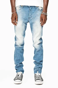 SKINNY JEAN BLUE 5D LIGHT WASH EMBELLISHED WITH AURUM CRYSTALS