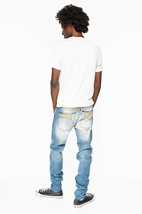SKINNY JEAN BLUE 5D LIGHT WASH EMBELLISHED WITH AURUM CRYSTALS