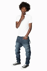 KILLER FLAP MENS SKINNY JEANS DARK BLUE WITH GOLD WINGS AND FULL CRYSTAL